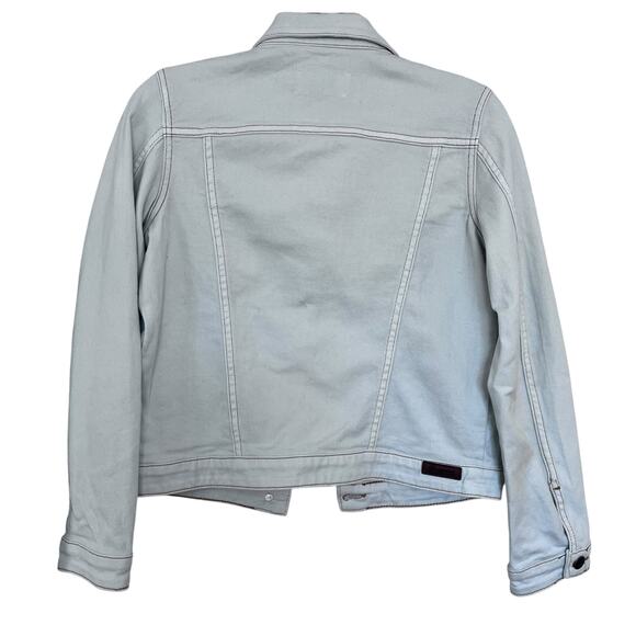 Bonpoint Girls Light Blue Decorative-Stitching Denim Jacket size 14 - Picture 2 of 9